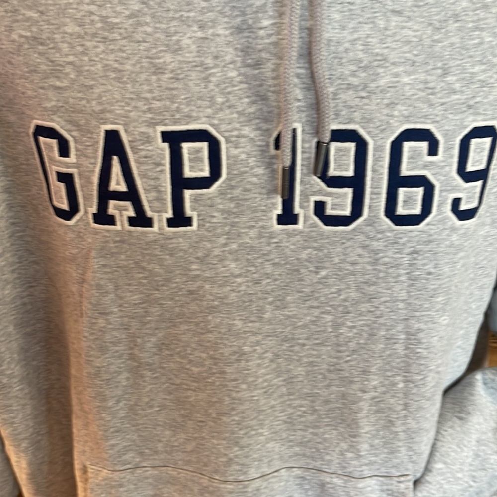 The Gap 1969 Pullover Hoodie Sweatshirt - Gray, Unisex - Picture 2 of 7